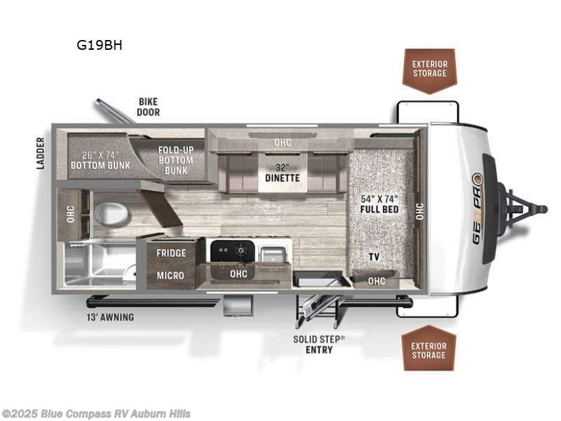 Used 2023 Forest River Rockwood Geo Pro G19BH available in Auburn Hills, Michigan