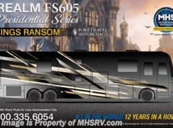 New 2026 Foretravel Realm Presidential Luxury Villa 2 (LV2) w/ Sofa Recliner available in Alvarado, Texas