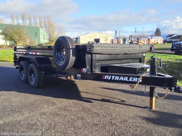 2023 PJ Trailers Dump DL 7' x 16' 14k 28" Low Pro available in Halsey, OR