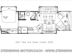 New 2021 Newmar New Aire 3543 WITH 1 FULL WALL SLIDE & 2 POWER SLIDEOUTS available in Garfield, Minnesota