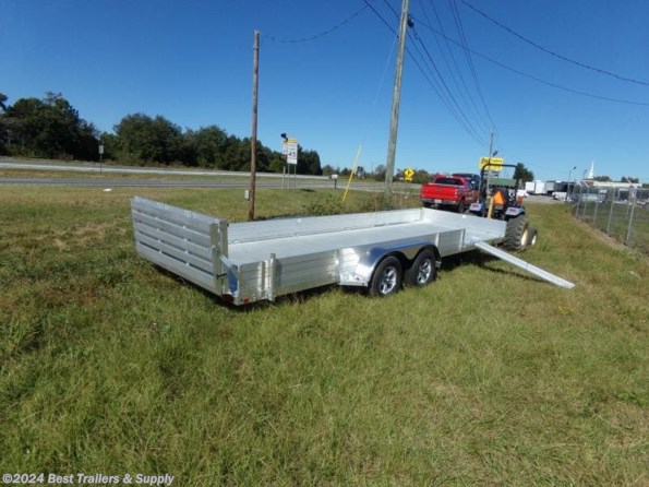 2025 Aluma 8118 BT SR 18ft side load aluminum trailer atv utv available in Byron, GA