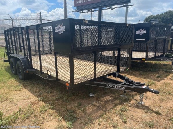 2024 East Texas Trailers | 7x14x4 | Landscape + | 2-3.5k Axles | black | Ga available in Lacy Lakeview, TX