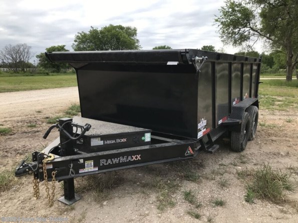 2024 RawMaxx | 7x14x4 | LPX Dump | 2-7k Axles | Black | 3 Way G available in Lacy Lakeview, TX