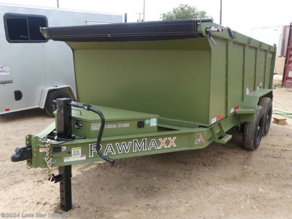 2024 RawMaxx | 7x16x4 | Dump | 2-8k axles | Army Green | 2way g available in Lacy Lakeview, TX