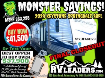 New 2023 Keystone Springdale 38FL available in Adamsburg, Pennsylvania