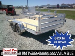 2024 H&H H8216TRSA-070 82X16 Aluminum Rail Side Utility Trailer, 7K