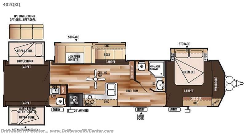 Used 2015 Forest River Wildwood DLX 402QBQ available in Clermont, New Jersey