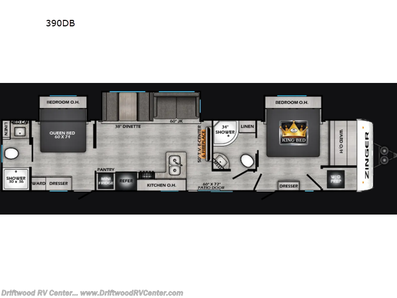 New 2026 CrossRoads Zinger 390DB available in Clermont, New Jersey