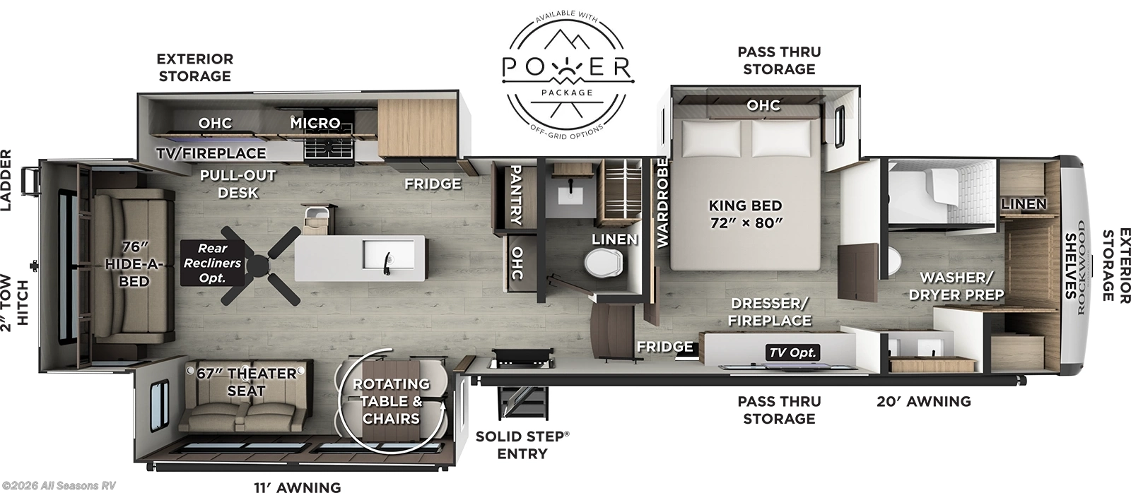 New 2026 Forest River Rockwood Signature 401SFB available in Muskegon, Michigan