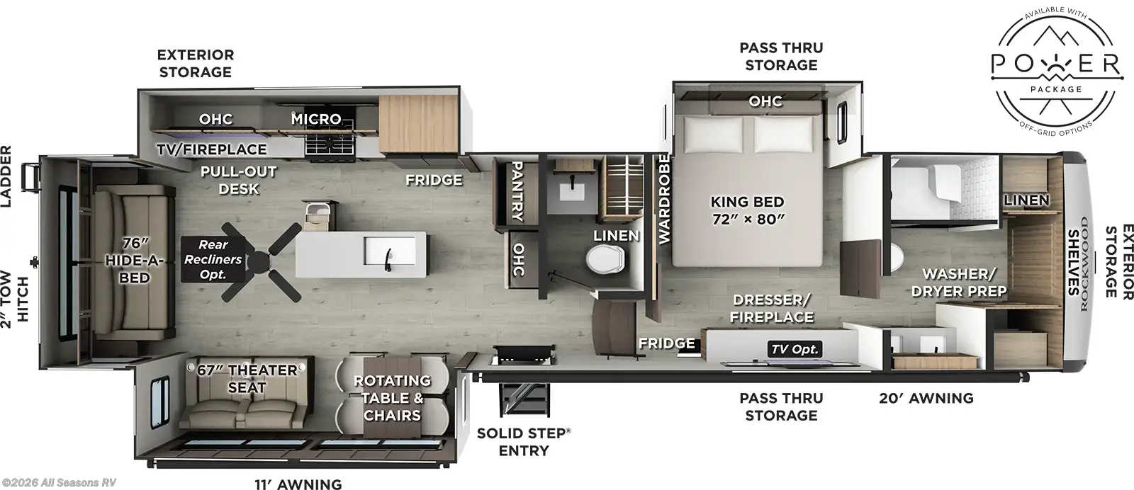 New 2026 Forest River Rockwood Signature 401SFB available in Muskegon, Michigan