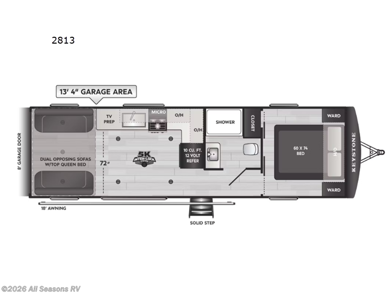 New 2026 Keystone Impact Aluminum 2813 available in Muskegon, Michigan