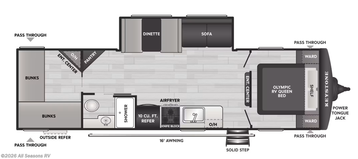 New 2027 Keystone Hideout 288BRS available in Muskegon, Michigan