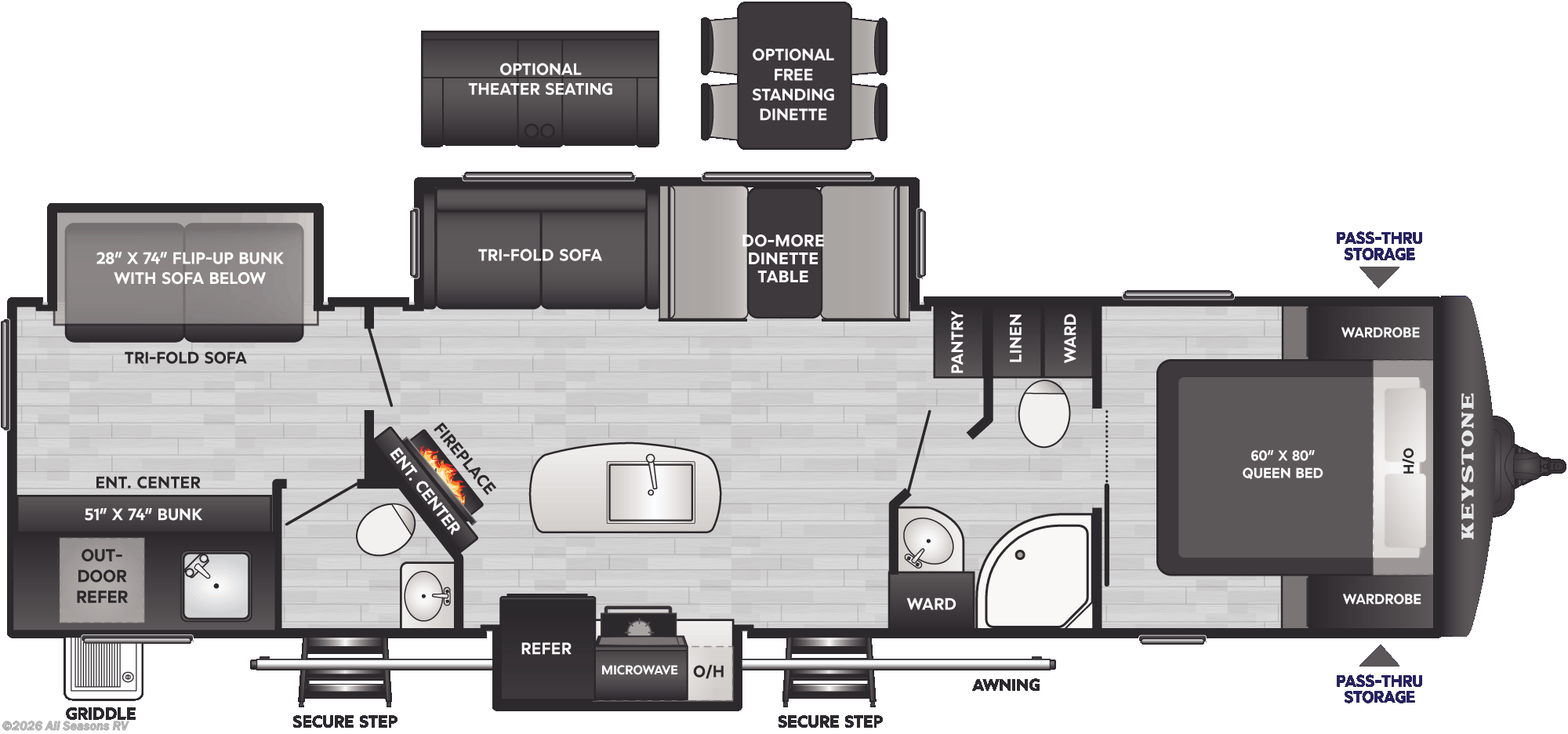 New 2026 Keystone Bullet Premium 330BKQ available in Muskegon, Michigan