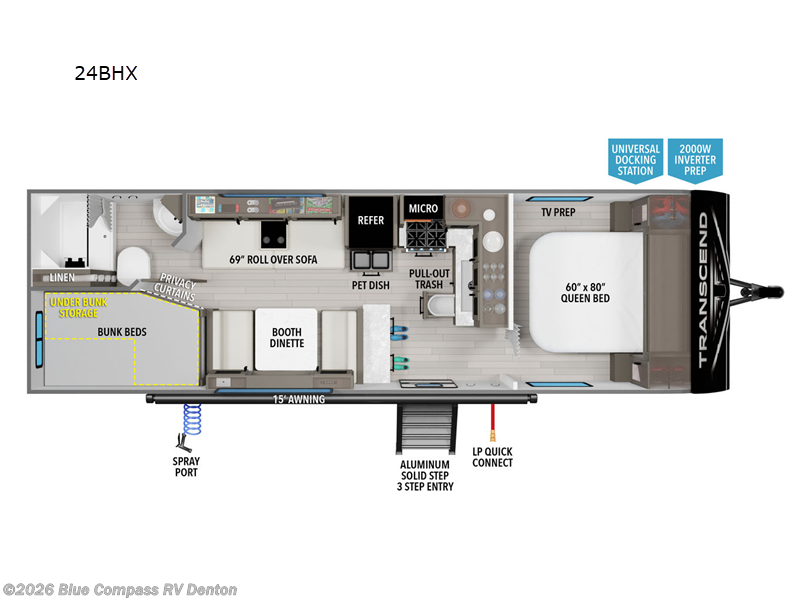 Used 2025 Grand Design Transcend Xplor 24BHX available in Denton, Texas