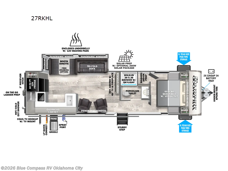 Used 2024 Forest River Wildwood Heritage Glen Hyper-Lyte 27RKHL available in Norman, Oklahoma