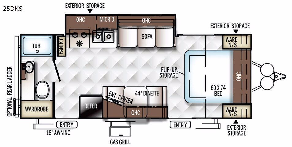 Used 2017 Forest River Flagstaff Micro Lite 25DKS available in Souderton, Pennsylvania