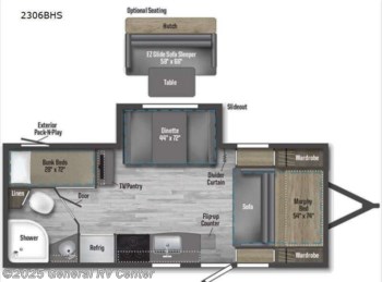 New 2023 Winnebago Micro Minnie 2306BHS available in Brownstown Township, Michigan