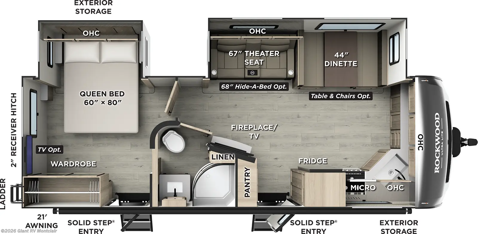 New 2027 Forest River Rockwood Ultra Lite 2608BS available in Montclair, California
