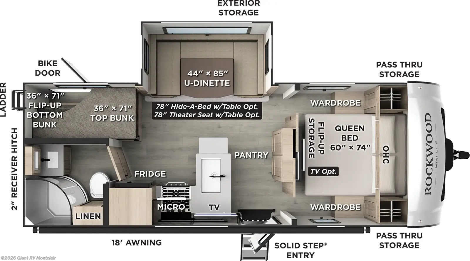 New 2027 Forest River Rockwood Mini Lite 2520BH available in Montclair, California