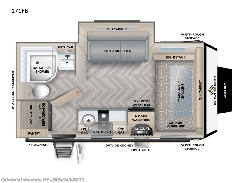 New 2022 Ember RV Overland 171FB available in Haslett, Michigan