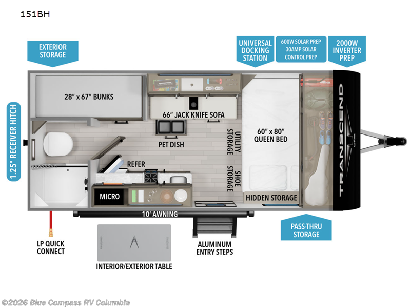 New 2026 Grand Design Transcend One 151BH available in Lexington, South Carolina