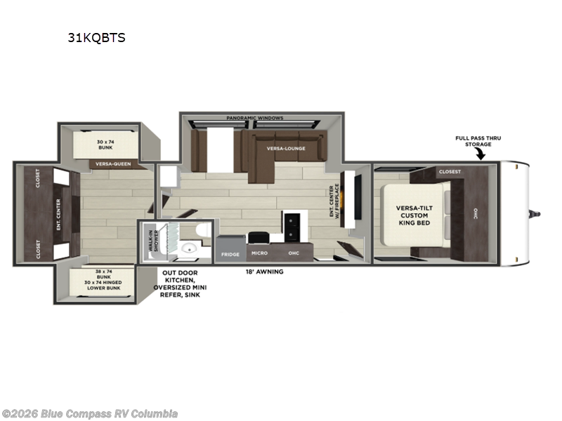 New 2026 Forest River Wildwood 31KQBTS available in Lexington, South Carolina