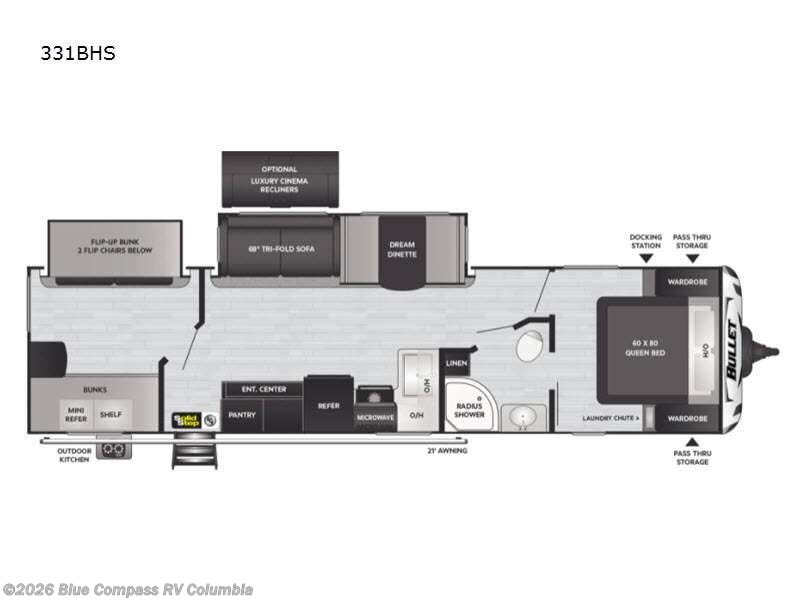 Used 2021 Keystone Bullet 331BHS available in Lexington, South Carolina