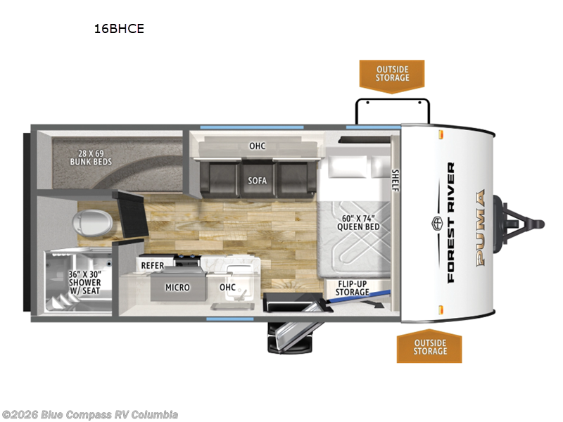 New 2027 Forest River Puma Camping Edition 16BHCE available in Lexington, South Carolina