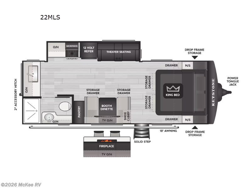 New 2026 Keystone Cougar Half-Ton 22MLS available in Perry, Iowa
