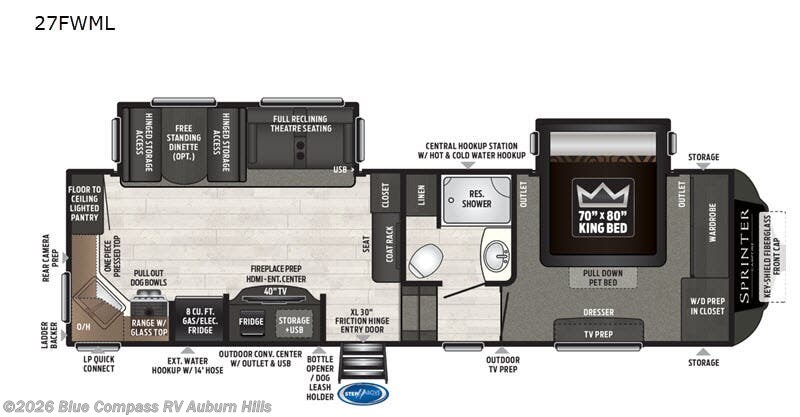 Used 2020 Keystone Sprinter Campfire Edition 27FWML available in Auburn Hills, Michigan