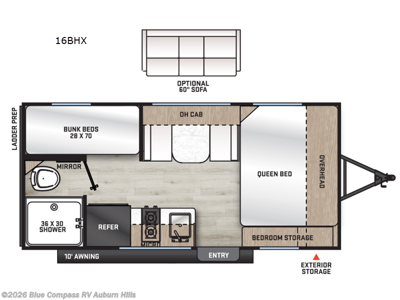 New 2027 Forest River Aurora Light 16BHX available in Auburn Hills, Michigan
