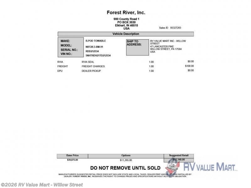 New 2026 Forest River No Boundaries NB20.3 Beast Mode available in Willow Street, Pennsylvania
