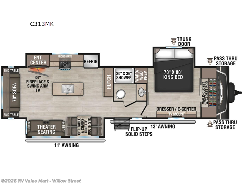 New 2026 K-Z Connect C313MK available in Willow Street, Pennsylvania