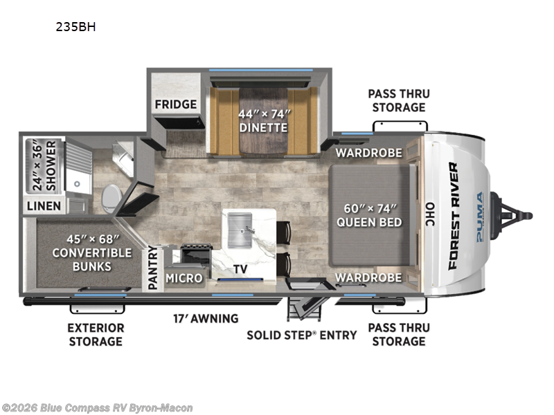 New 2026 Forest River Puma Tracks 235BH available in Byron, Georgia