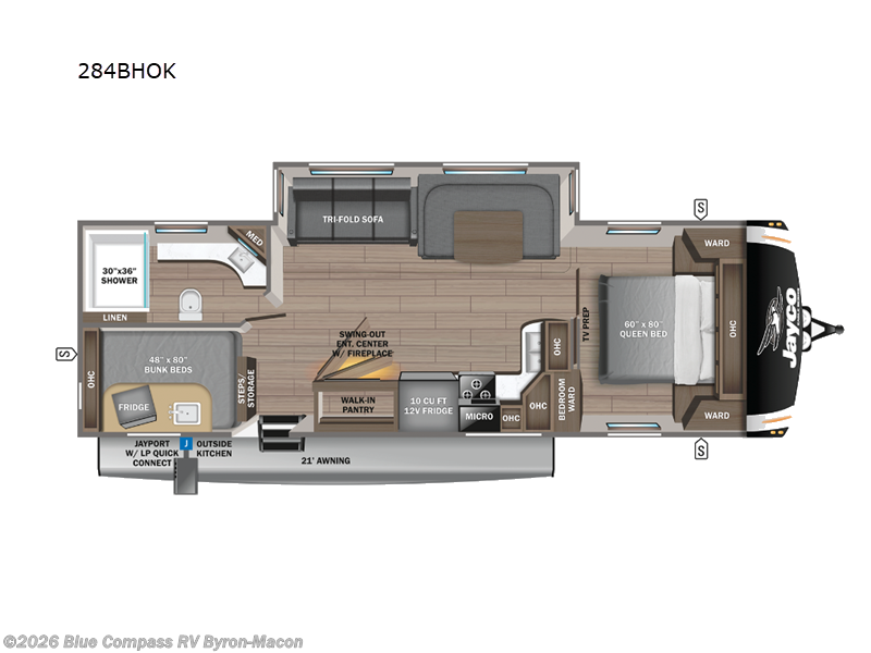 Used 2024  Jayco Eagle 284BHOK by Jayco from Blue Compass RV Byron-Macon in Byron, GA