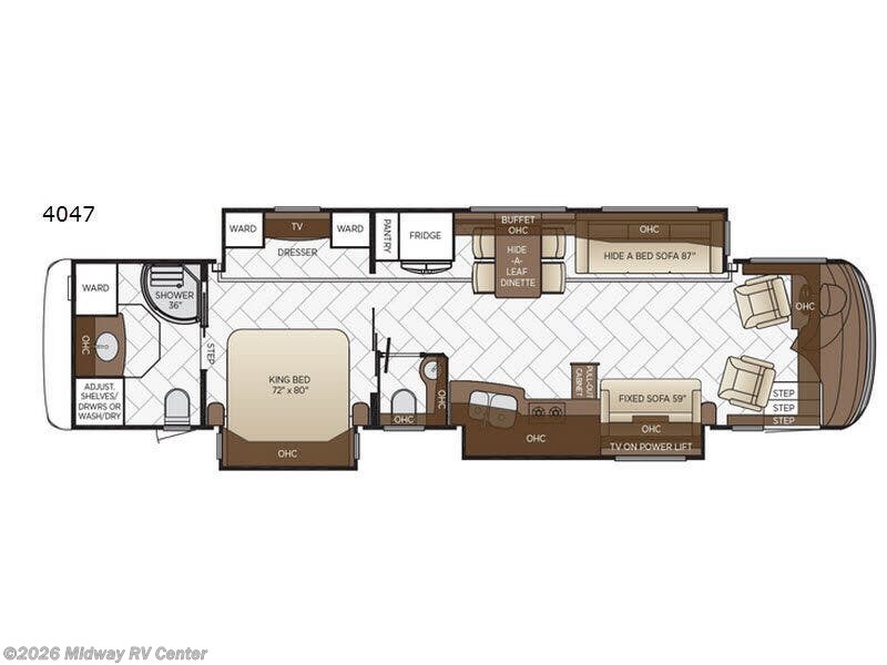Used 2018  Newmar Mountain Aire 4047 by Newmar from Midway RV Center in Grand Rapids, MI