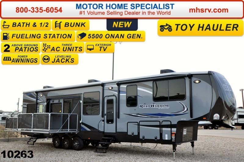 New 2015 Heartland  Road Warrior RW420 W/3 A/Cs, Onan Gen, 2 Patios available in Alvarado, Texas