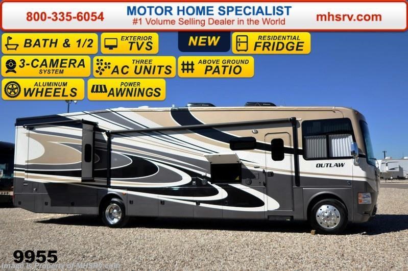 New 2015 Thor Motor Coach Outlaw Residence Edition 38RE 26K Chassis, Res. Fridge, Patio Deck available in Alvarado, Texas