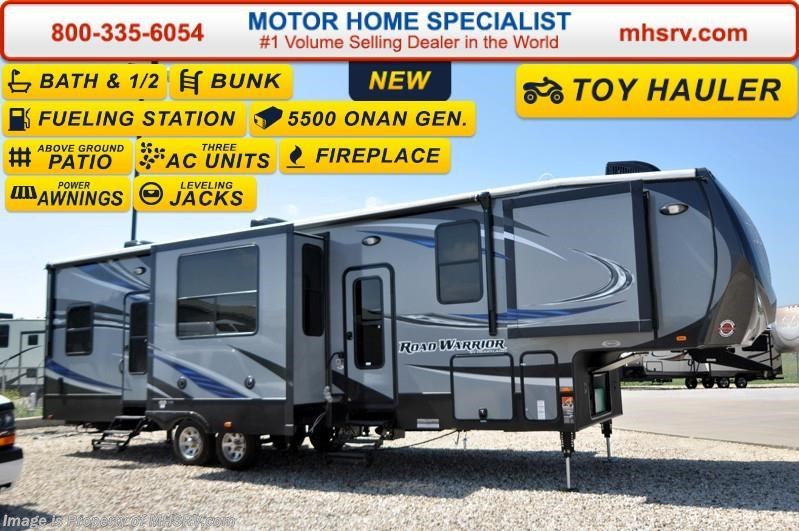 New 2016 Heartland  Road Warrior RW355 Bath & 1/2 W/3 Slide, 3 A/Cs, Pwr Leveling available in Alvarado, Texas
