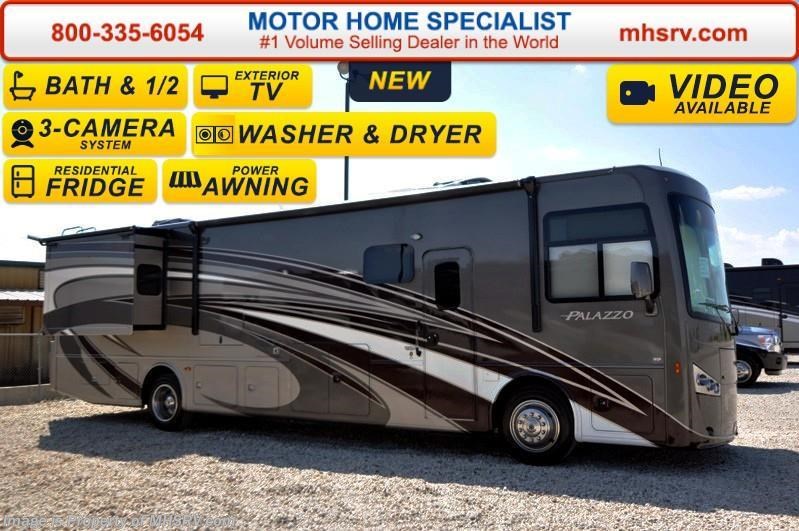 New 2016 Thor Motor Coach Palazzo 36.2 W/2 Slides, King, Pwr. OH Bunk, Res. Fridge available in Alvarado, Texas