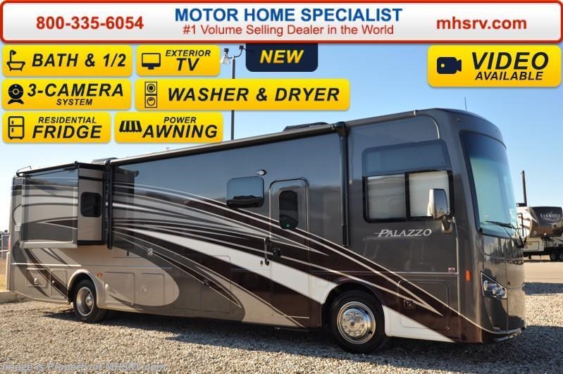 New 2016 Thor Motor Coach Palazzo 36.1 Bath & 1/2, Ext TV, Pwr. OH Bunk, Res. Fridge available in Alvarado, Texas