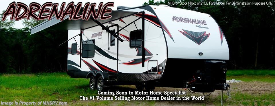 New 2017 Coachmen Adrenaline Toy Hauler 26CB Power Bed, 15K  A/C, 4KW Gen available in Alvarado, Texas