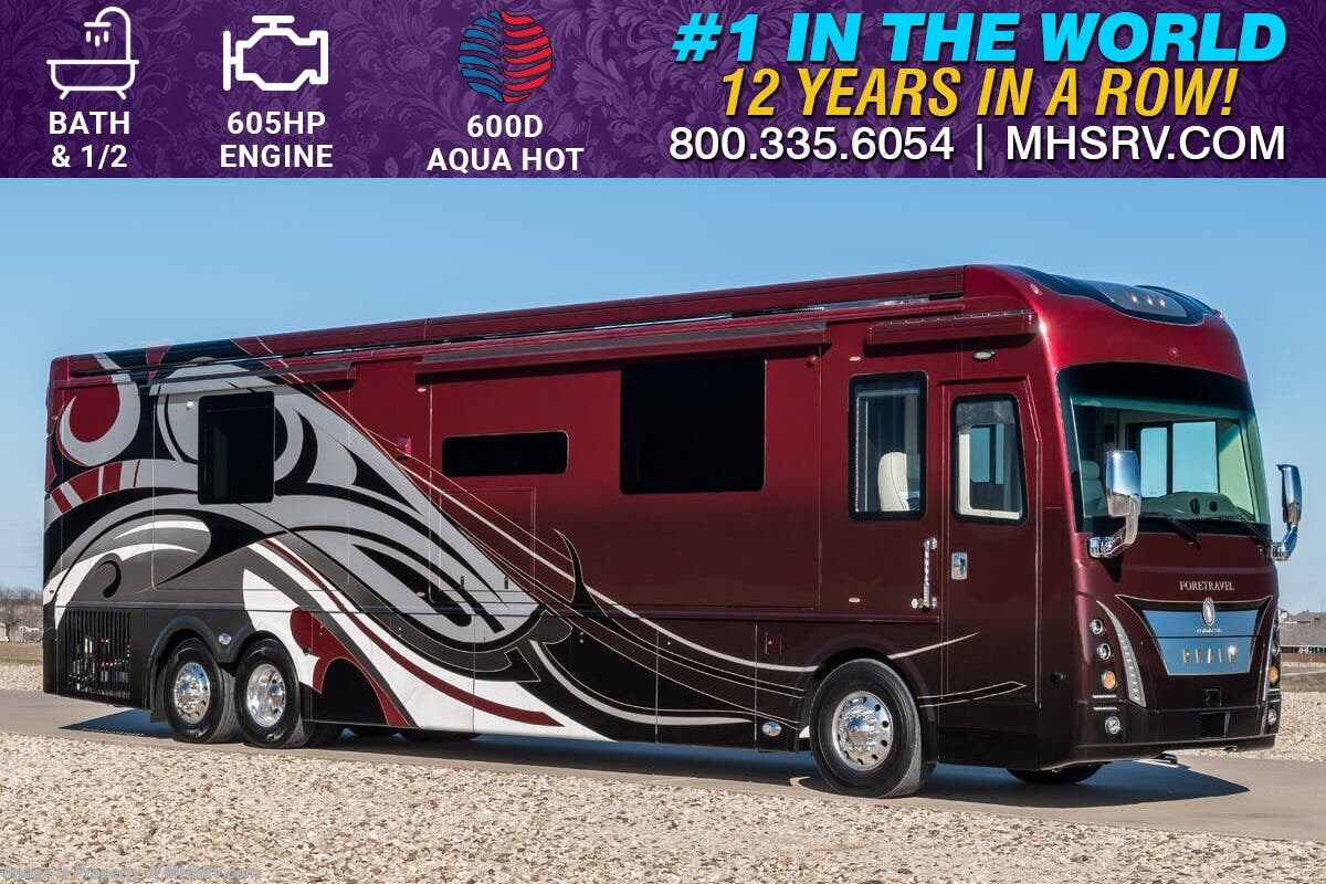 New 2025 Foretravel Realm Presidential Luxury Villa Master Suite (LVMS) Bath & 1/2 available in Alvarado, Texas