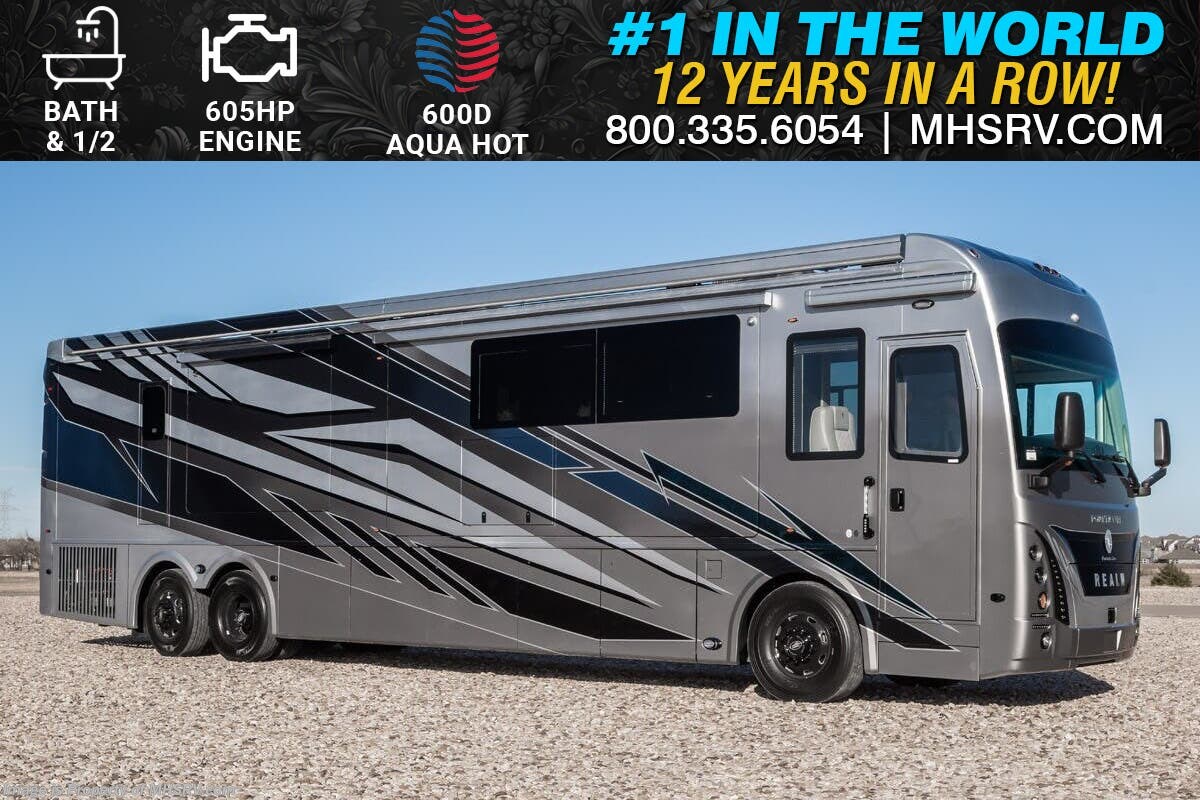 New 2027 Foretravel Realm Presidential Luxury Villa 7 (LV7) Bath & 1/2 available in Alvarado, Texas