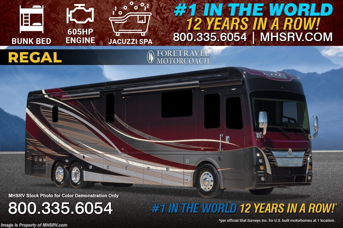 New 2027 Foretravel Realm Presidential Luxury Villa Bunk (LVB) available in Alvarado, Texas