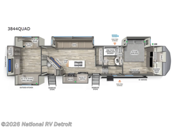 New 2026 Forest River Sandpiper 3844QUAD available in Belleville, Michigan