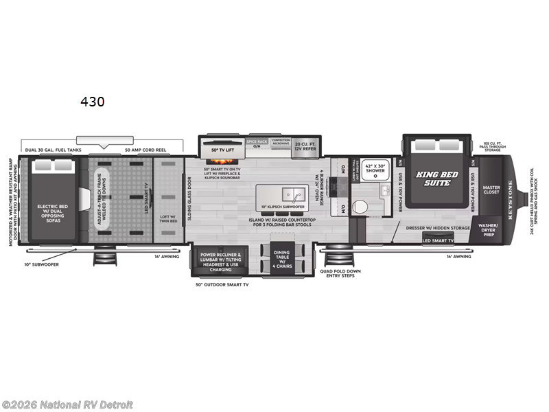 New 2026 Keystone Raptor 430 available in Belleville, Michigan