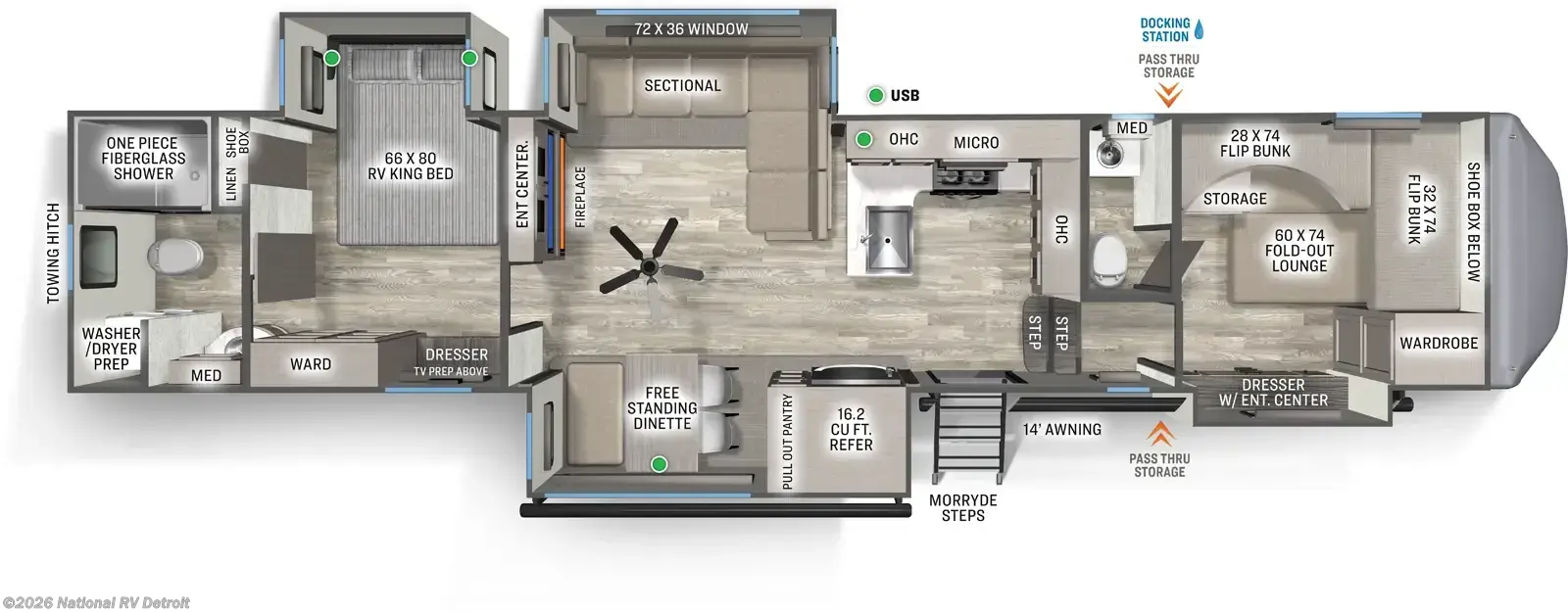New 2027 Forest River Sandpiper 3710HBFB available in Belleville, Michigan