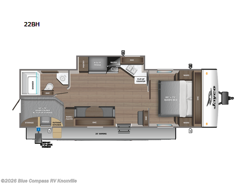 Used 2023  Jayco Jay Feather 22BH by Jayco from Blue Compass RV Knoxville in Louisville, TN