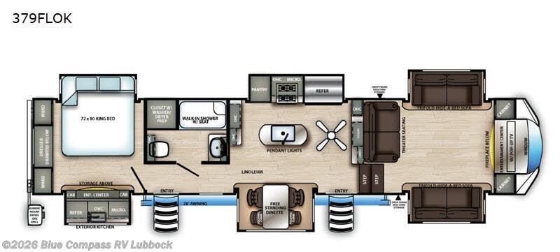 Used 2020 Forest River Sandpiper 379FLOK available in Lubbock, Texas